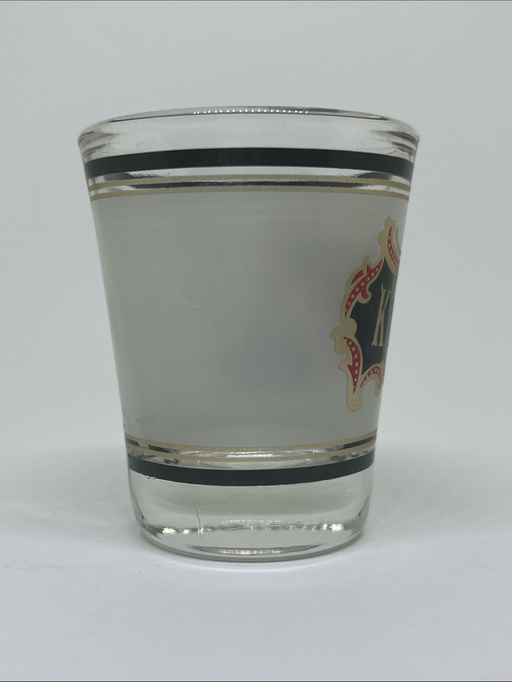 Kansas City Vintage-Style Glass Shot Glass - Black, Gold, Red - Picture 3 of 4